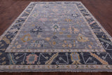 Grey Turkish Oushak Hand Knotted Wool Rug - 10' 1" X 13' 11" - Golden Nile