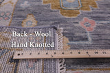 Grey Turkish Oushak Hand Knotted Wool Rug - 10' 1" X 13' 11" - Golden Nile
