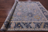 Grey Turkish Oushak Hand Knotted Wool Rug - 10' 1" X 13' 11" - Golden Nile