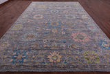 Grey Persian Tabriz Hand Knotted Wool Rug - 10' 3" X 14' 5" - Golden Nile