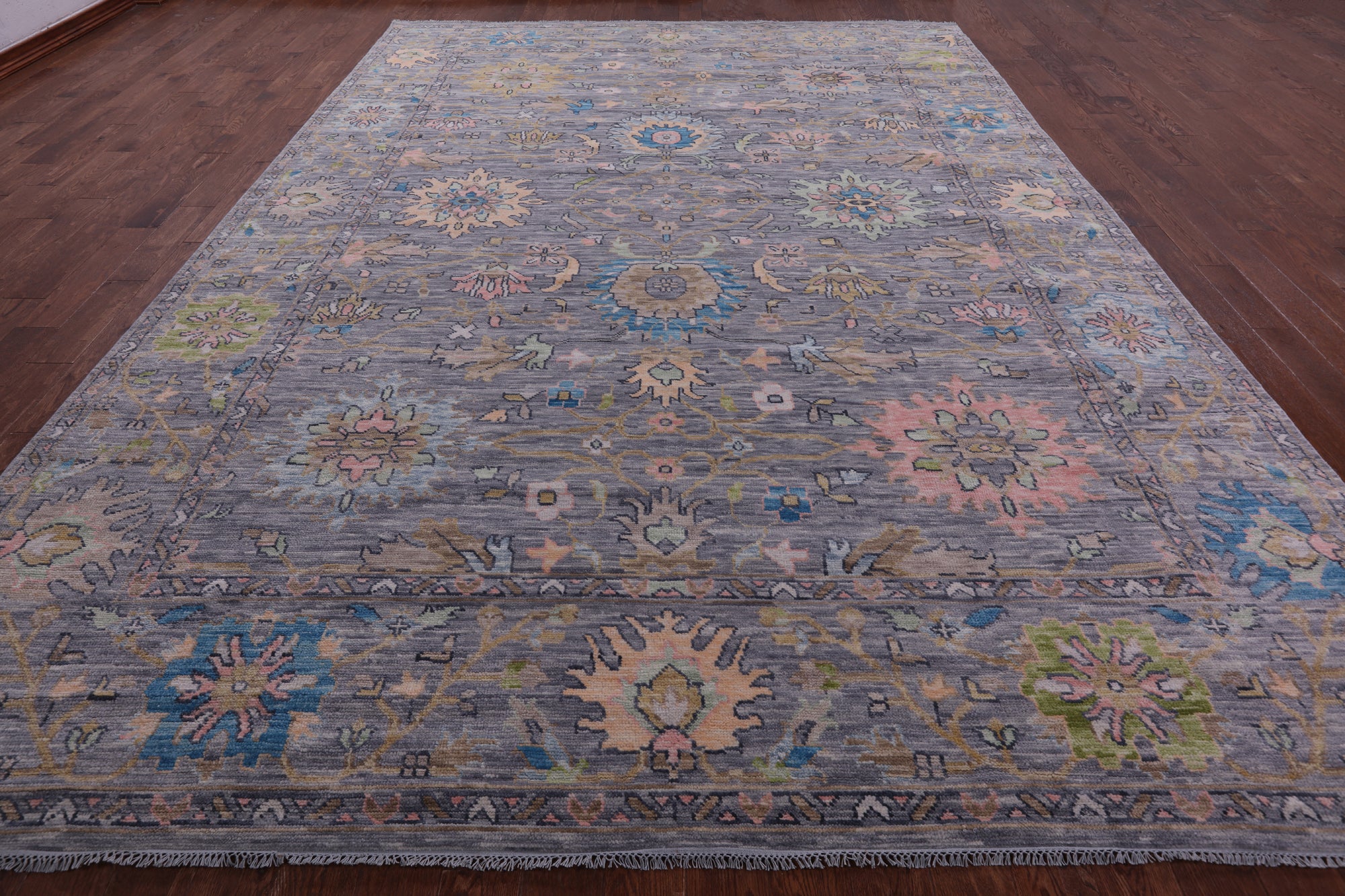 Grey Persian Tabriz Hand Knotted Wool Rug - 10' 3" X 14' 5" - Golden Nile