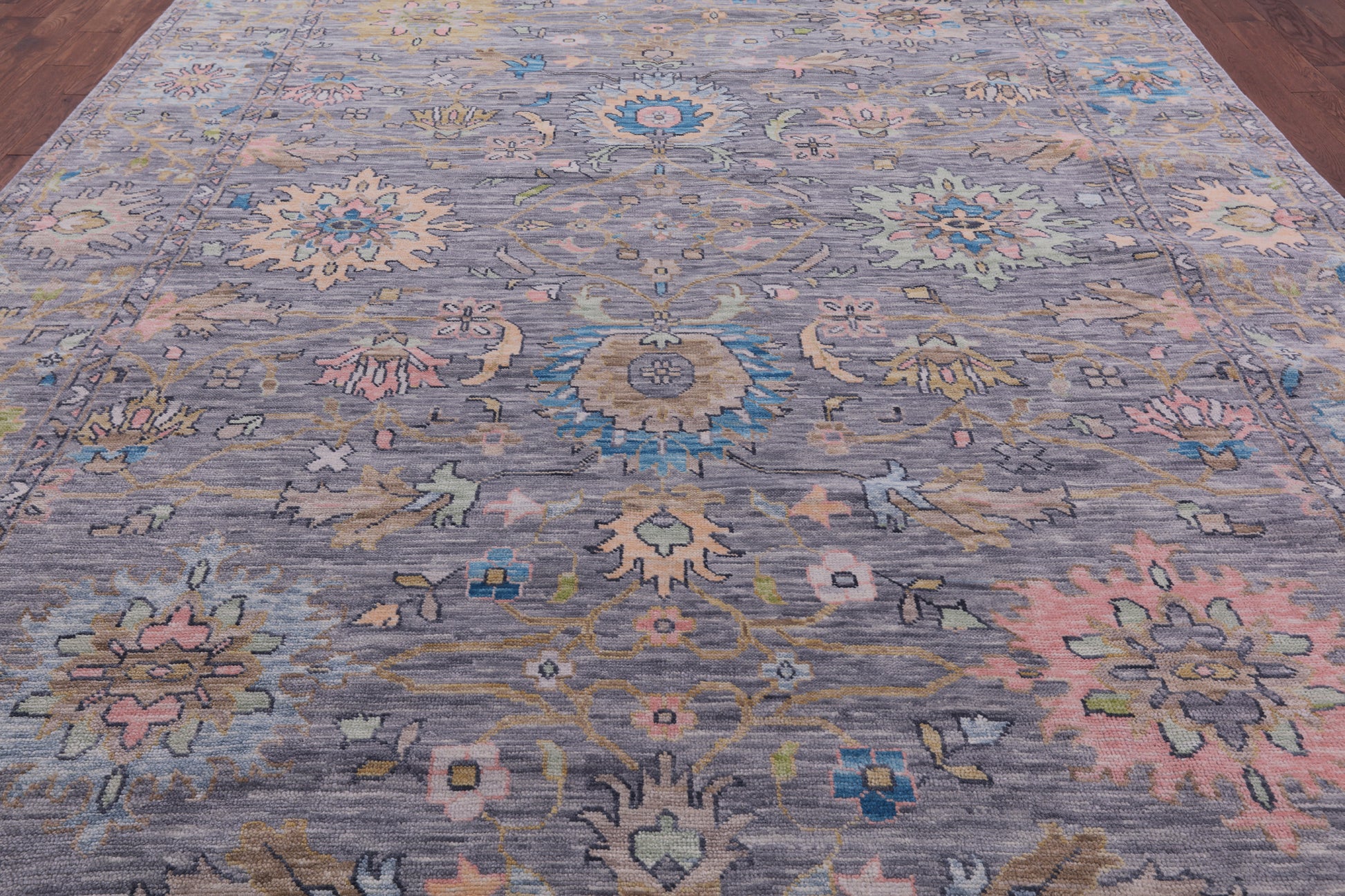 Grey Persian Tabriz Hand Knotted Wool Rug - 10' 3" X 14' 5" - Golden Nile