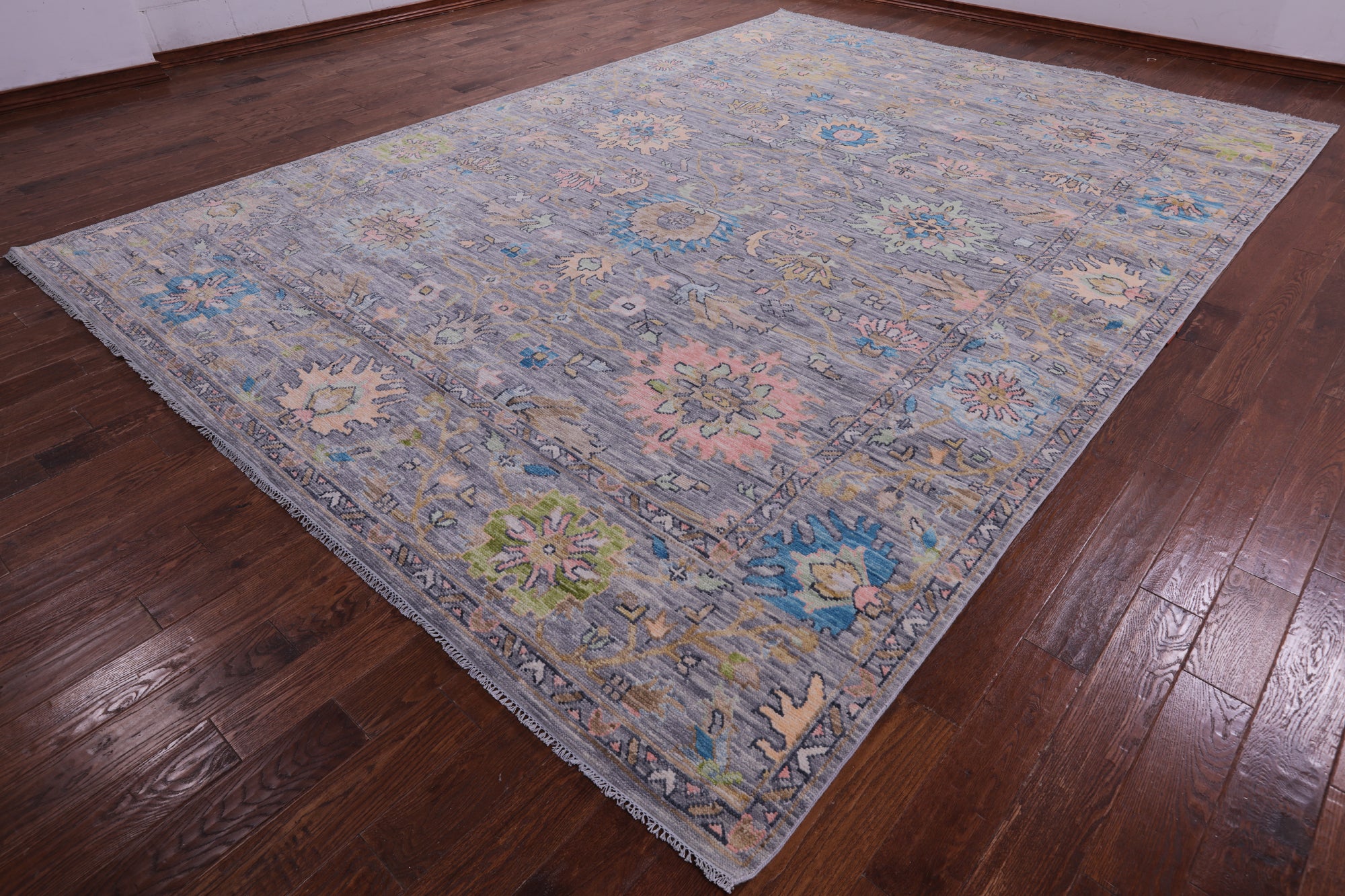 Grey Persian Tabriz Hand Knotted Wool Rug - 10' 3" X 14' 5" - Golden Nile