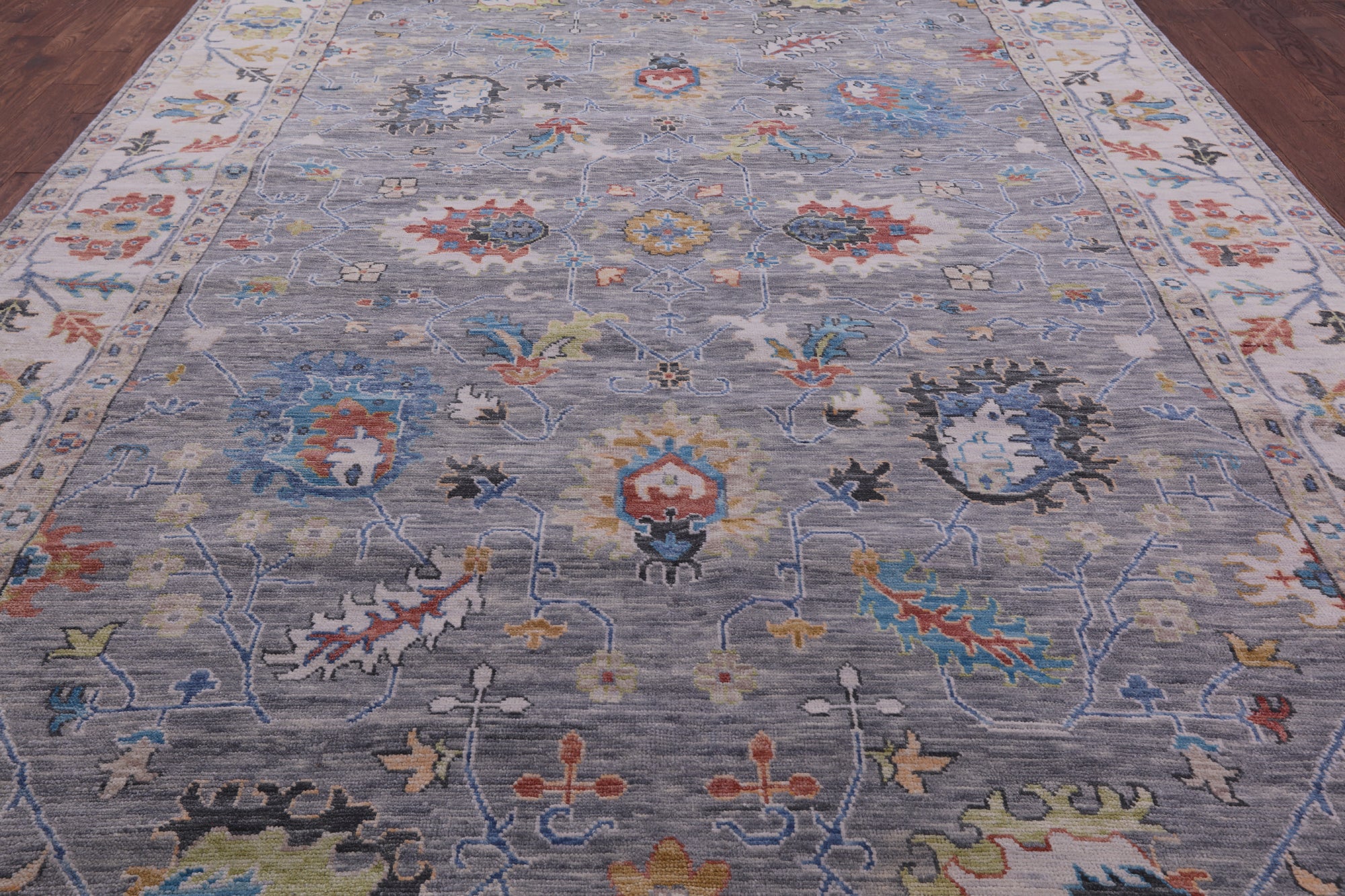 Grey Persian Tabriz Hand Knotted Wool Rug - 10' 1" X 14' 7" - Golden Nile