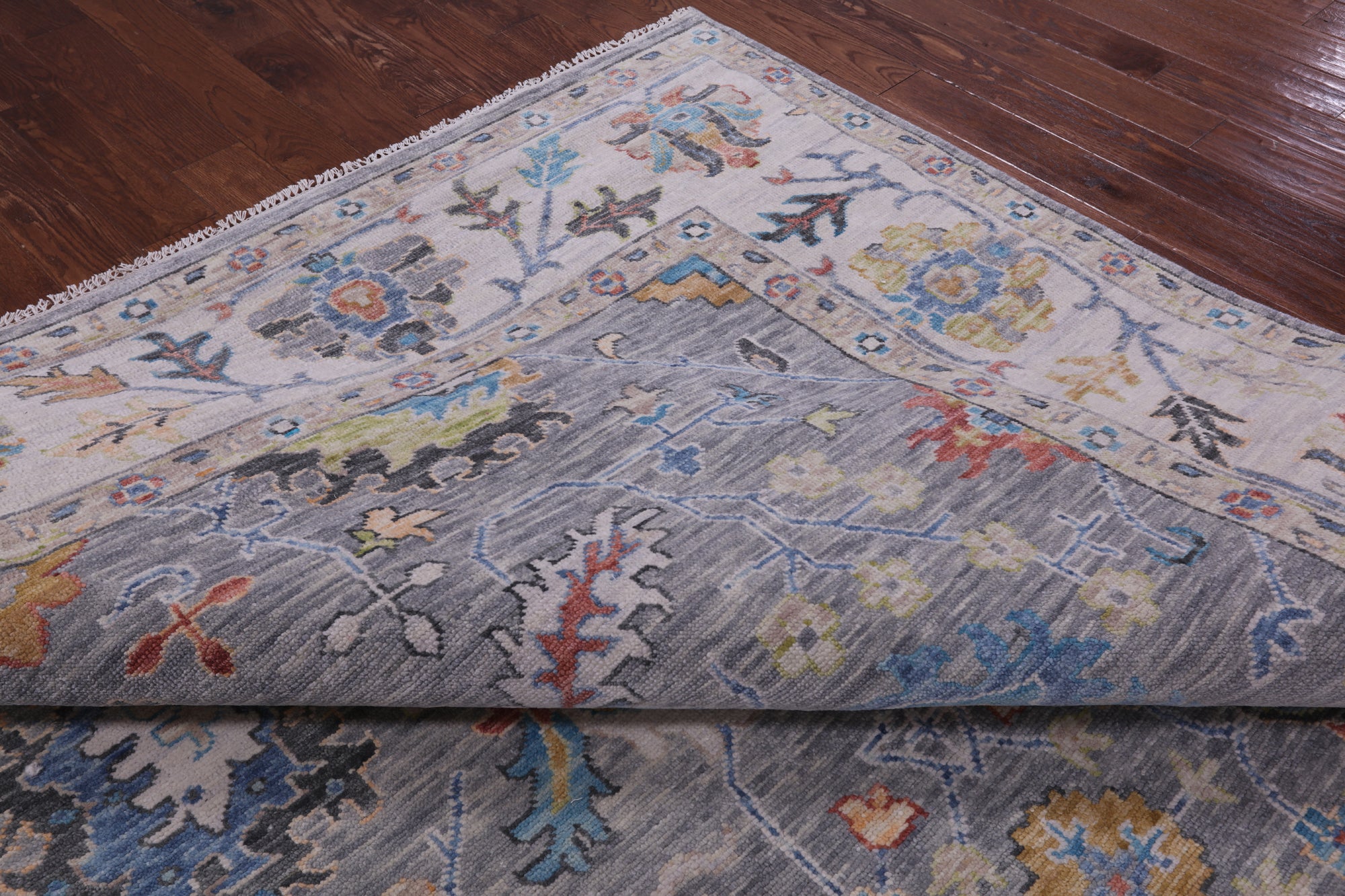 Grey Persian Tabriz Hand Knotted Wool Rug - 10' 1" X 14' 7" - Golden Nile