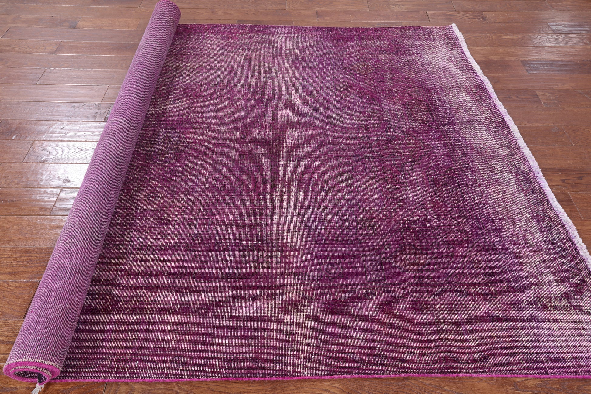 Persian Overdyed Hand Knotted Wool Area Rug - 6' 4" X 9' 7" - Golden Nile