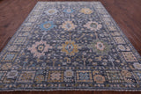 Grey Turkish Oushak Handmade Wool Rug - 8' 11" X 12' 5" - Golden Nile