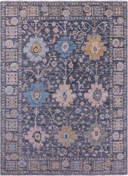 Grey Turkish Oushak Handmade Wool Rug - 8' 11" X 12' 5" - Golden Nile