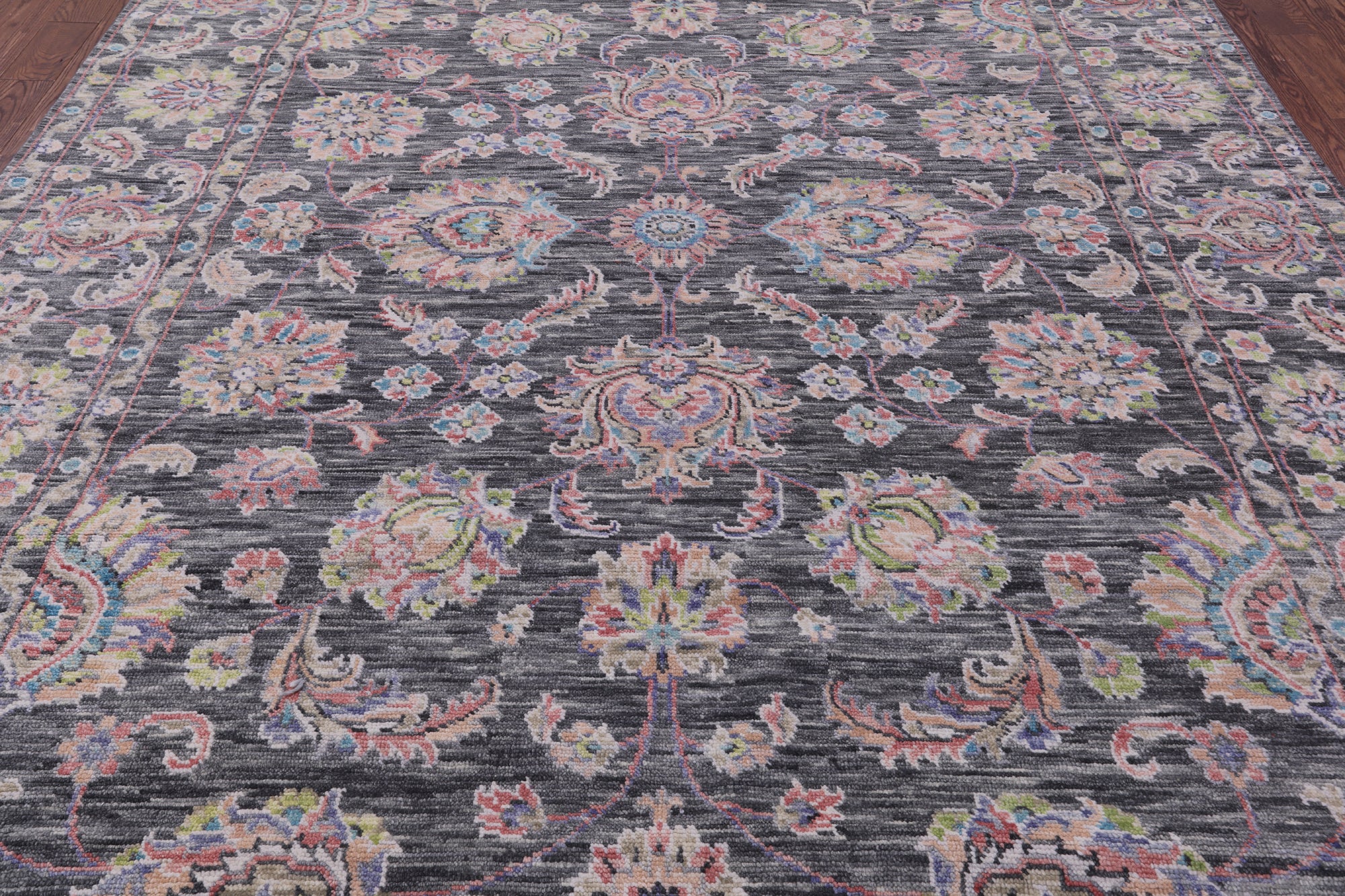 Grey Persian Tabriz Hand Knotted Wool Rug - 9' 2" X 12' 2" - Golden Nile