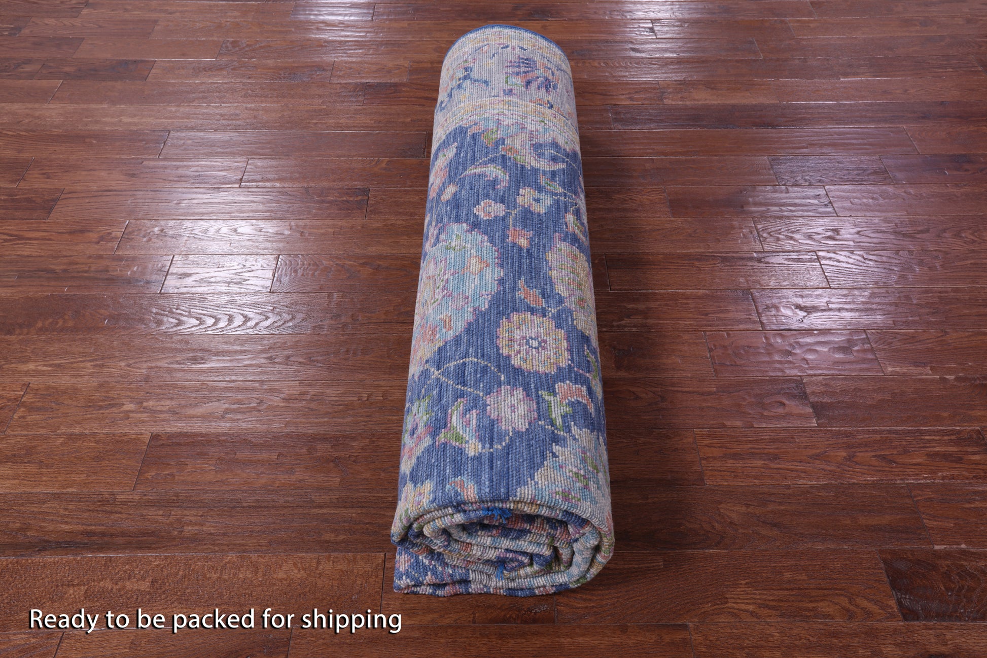 Blue Persian Tabriz Hand Knotted Wool Rug - 9' 2" X 11' 11" - Golden Nile