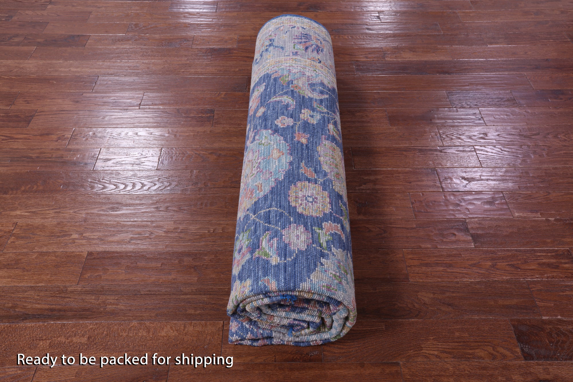 Blue Persian Tabriz Hand Knotted Wool Rug - 9' 2" X 11' 11" - Golden Nile