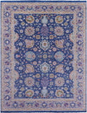 Blue Persian Tabriz Hand Knotted Wool Rug - 9' 2" X 11' 11" - Golden Nile
