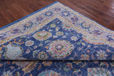 Blue Persian Tabriz Hand Knotted Wool Rug - 9' 2" X 11' 11" - Golden Nile