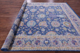 Blue Persian Tabriz Hand Knotted Wool Rug - 9' 2" X 11' 11" - Golden Nile