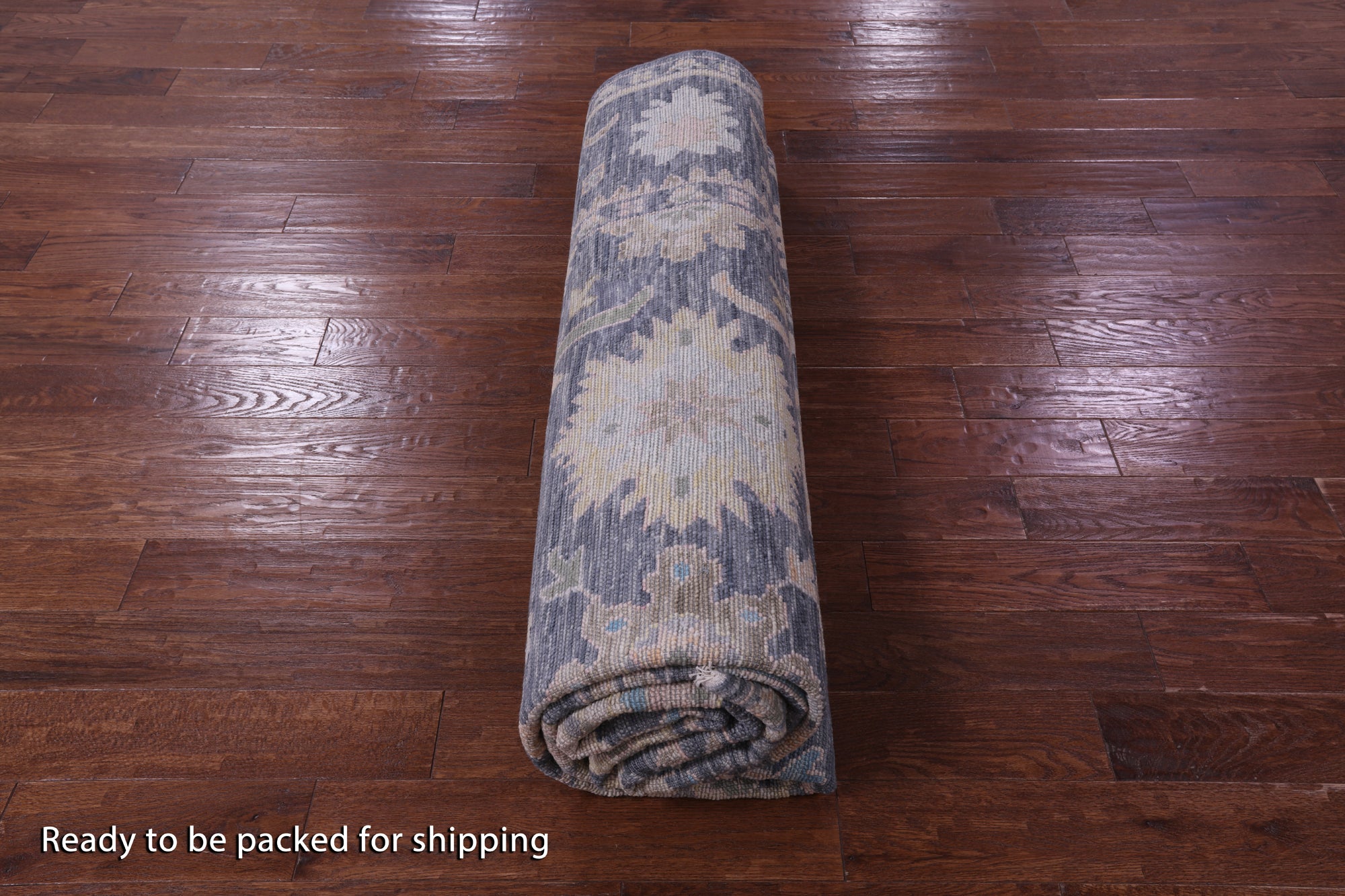 Grey Turkish Oushak Hand Knotted Wool Rug - 9' 1" X 11' 10" - Golden Nile