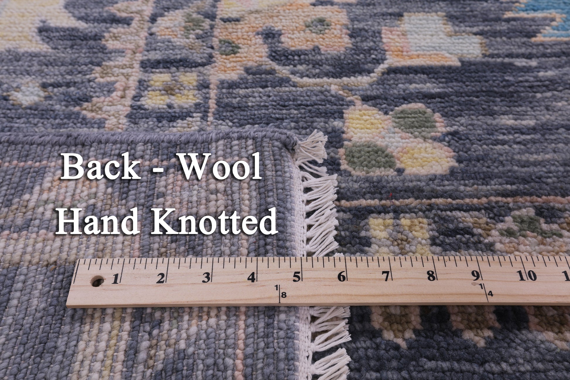 Grey Turkish Oushak Hand Knotted Wool Rug - 9' 1" X 11' 10" - Golden Nile