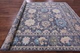 Grey Turkish Oushak Hand Knotted Wool Rug - 9' 1" X 11' 10" - Golden Nile