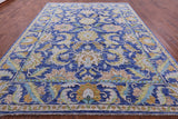 Blue Persian Tabriz Hand Knotted Wool Rug - 9' 2" X 12' 3" - Golden Nile