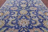 Blue Persian Tabriz Hand Knotted Wool Rug - 9' 2" X 12' 3" - Golden Nile