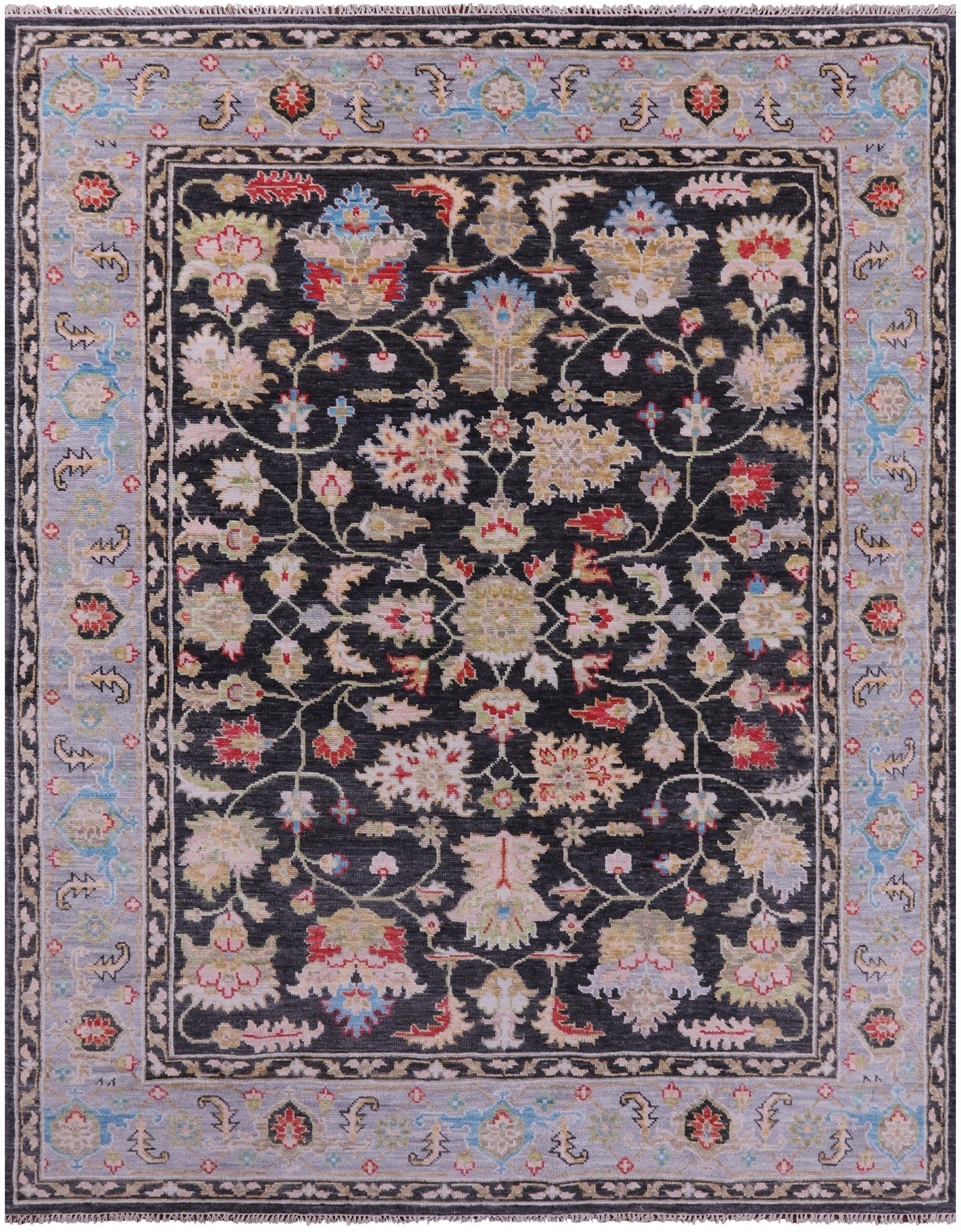 Grey Heriz Serapi Handmade Wool Rug - 8' 1" X 10' 4" - Golden Nile
