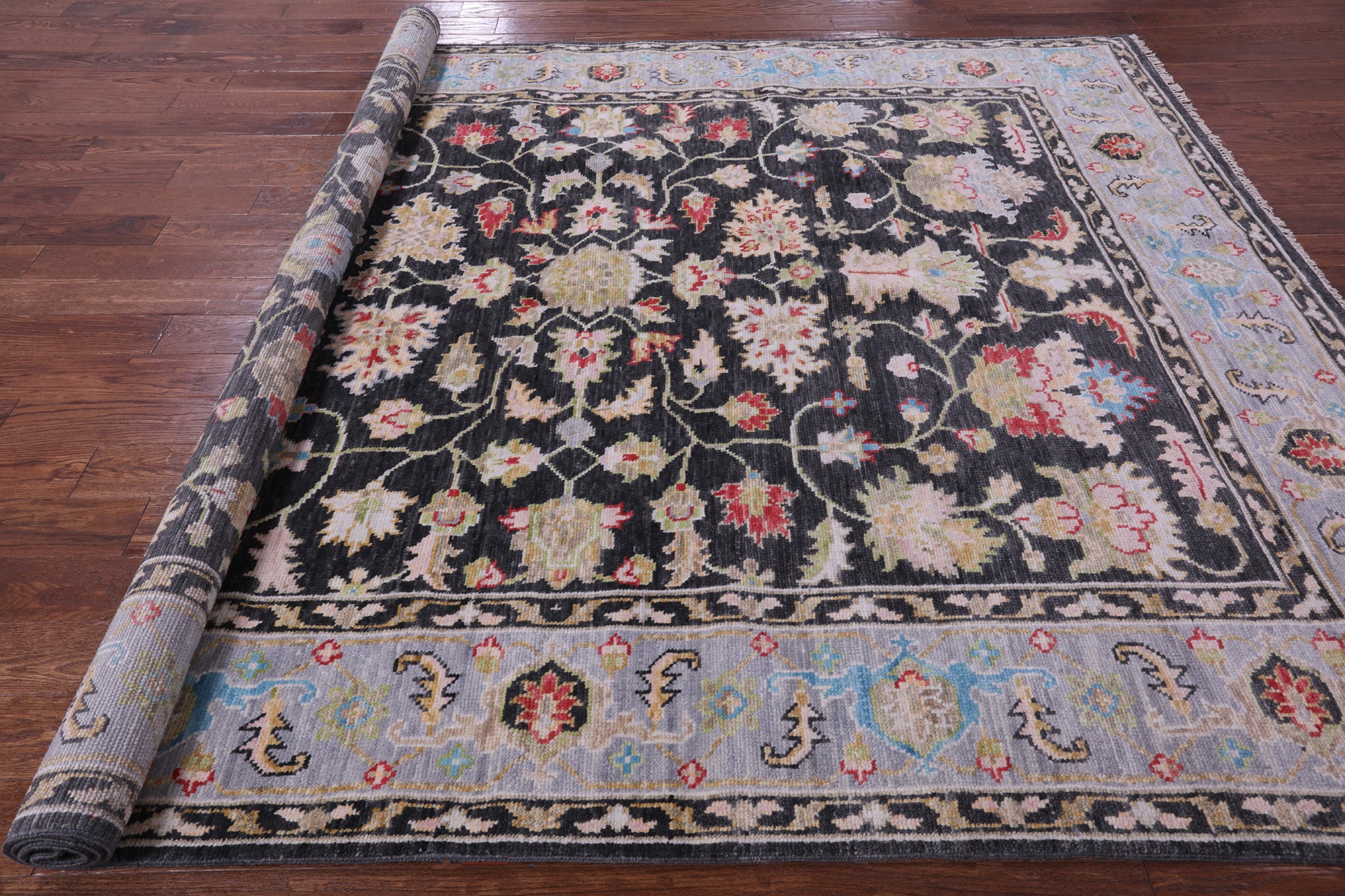 Grey Heriz Serapi Handmade Wool Rug - 8' 1" X 10' 4" - Golden Nile