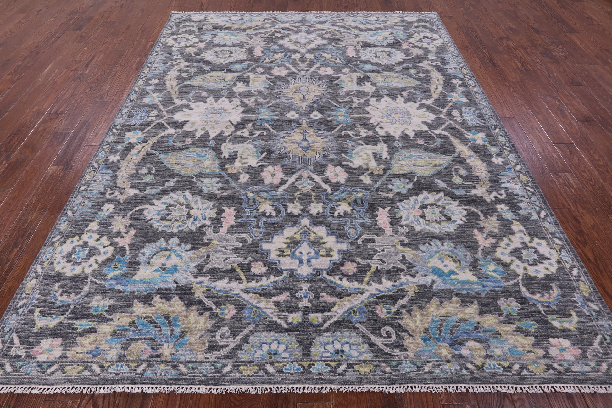 Grey Persian Tabriz Hand Knotted Wool Rug - 8' 2" X 10' 1" - Golden Nile