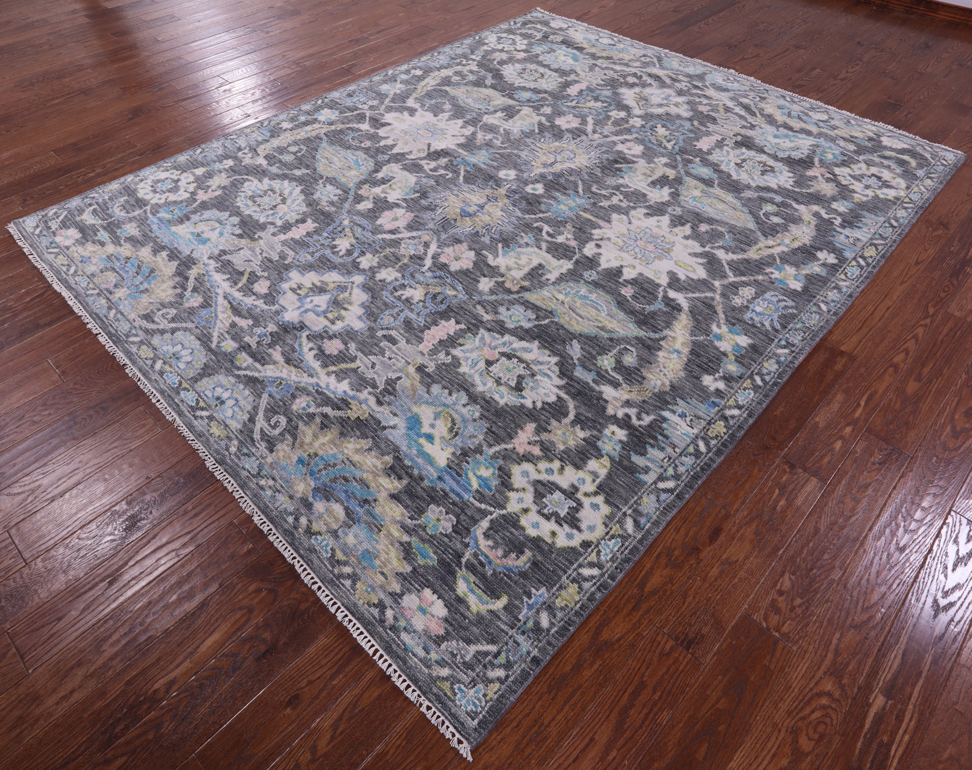 Grey Persian Tabriz Hand Knotted Wool Rug - 8' 2" X 10' 1" - Golden Nile