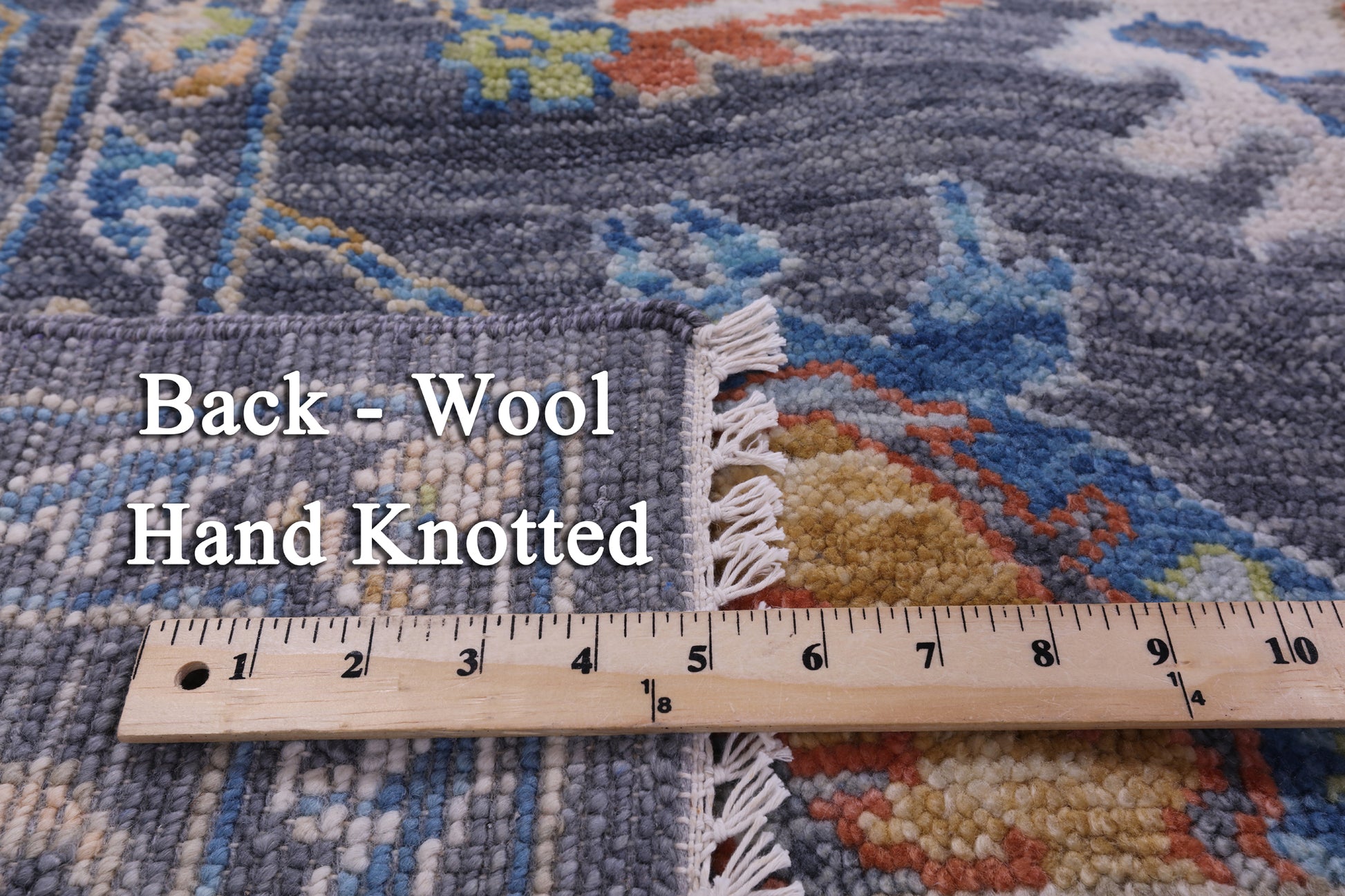 Grey Turkish Oushak Hand Knotted Wool Rug - 8' 1" X 9' 11" - Golden Nile