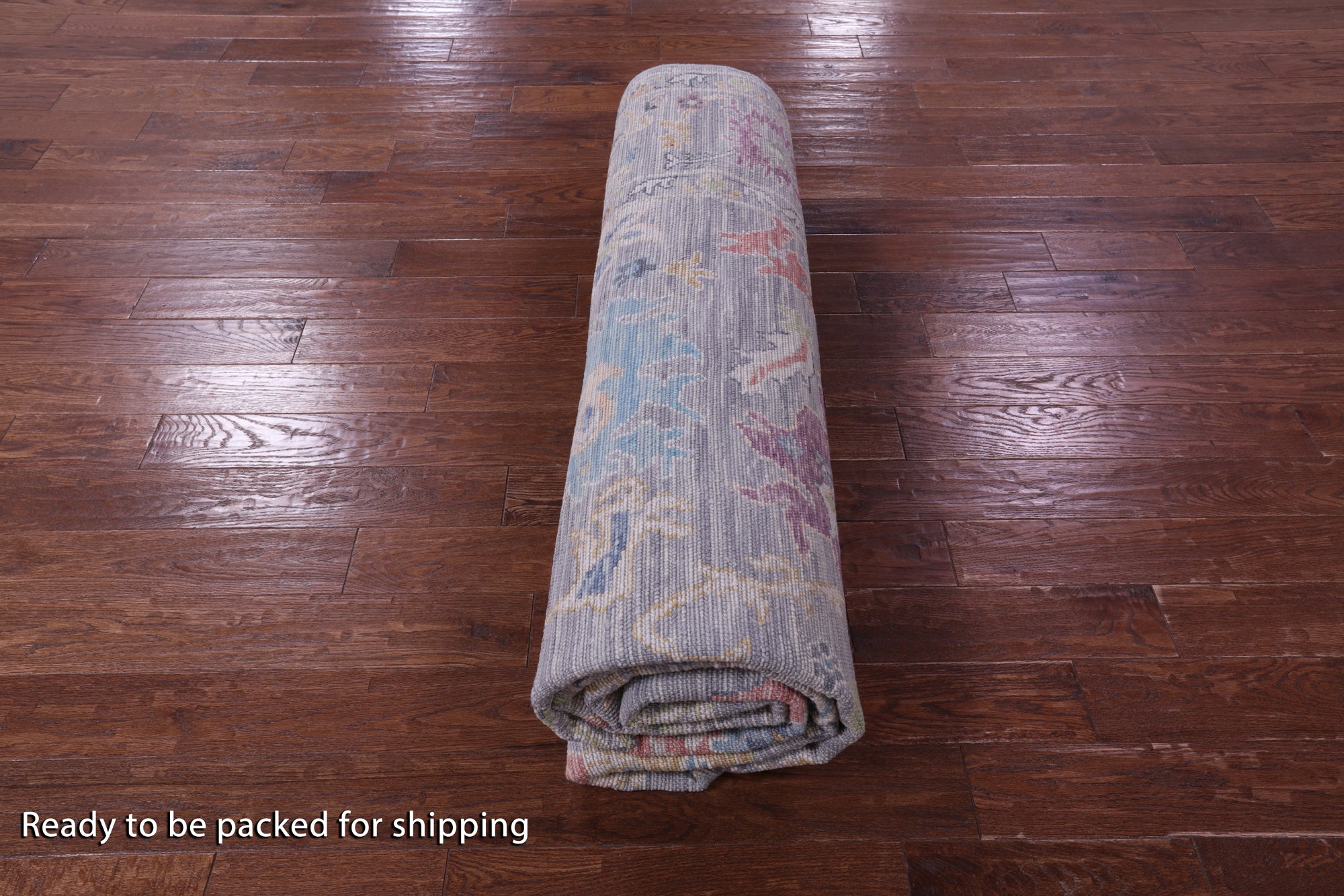 Grey Turkish Oushak Hand Knotted Wool Rug - 9' 1" X 12' 0" - Golden Nile