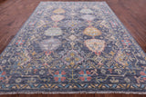 Grey Turkish Oushak Hand Knotted Wool Rug - 9' 2" X 12' 1" - Golden Nile