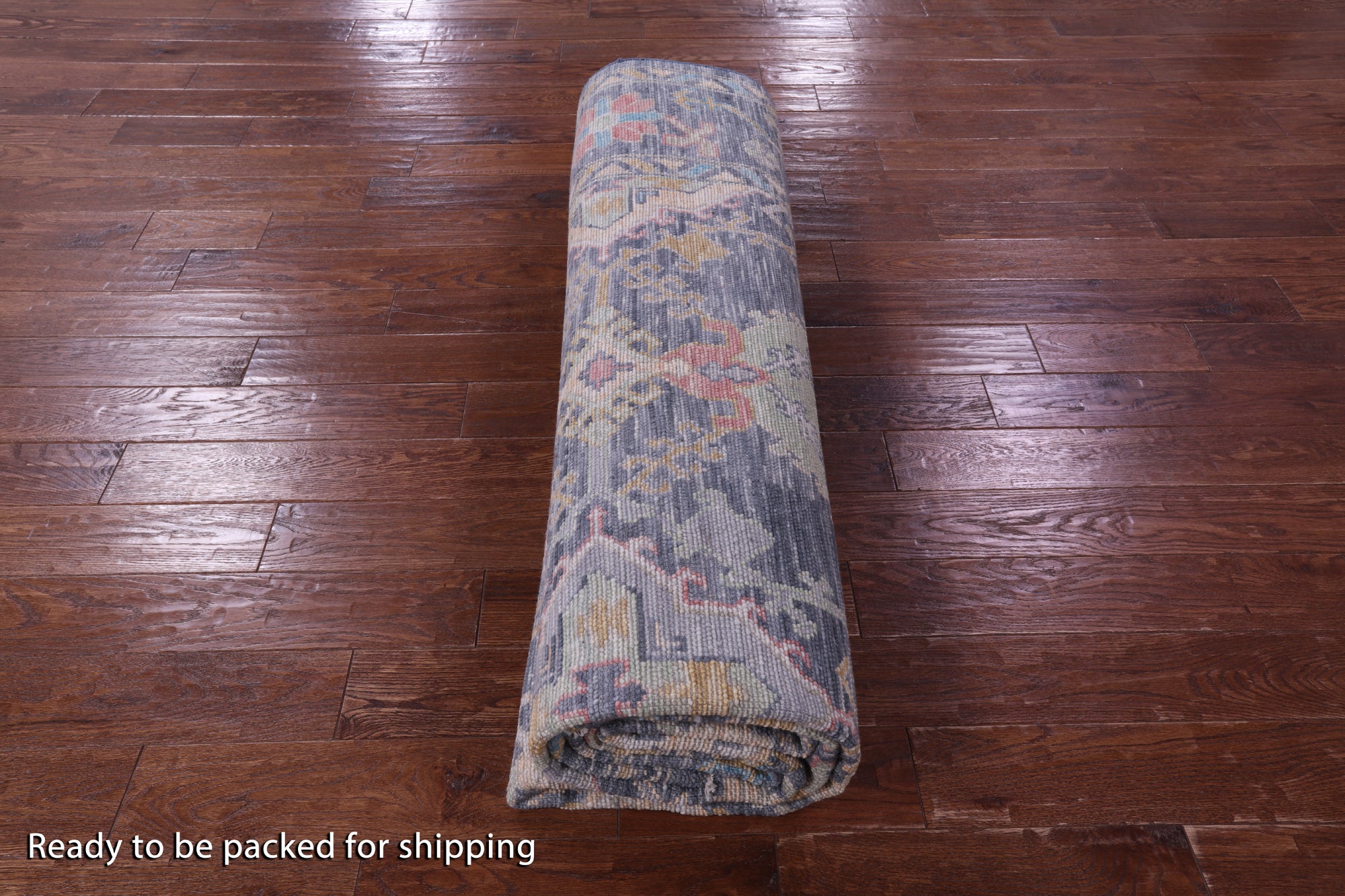 Grey Turkish Oushak Hand Knotted Wool Rug - 9' 2" X 12' 1" - Golden Nile