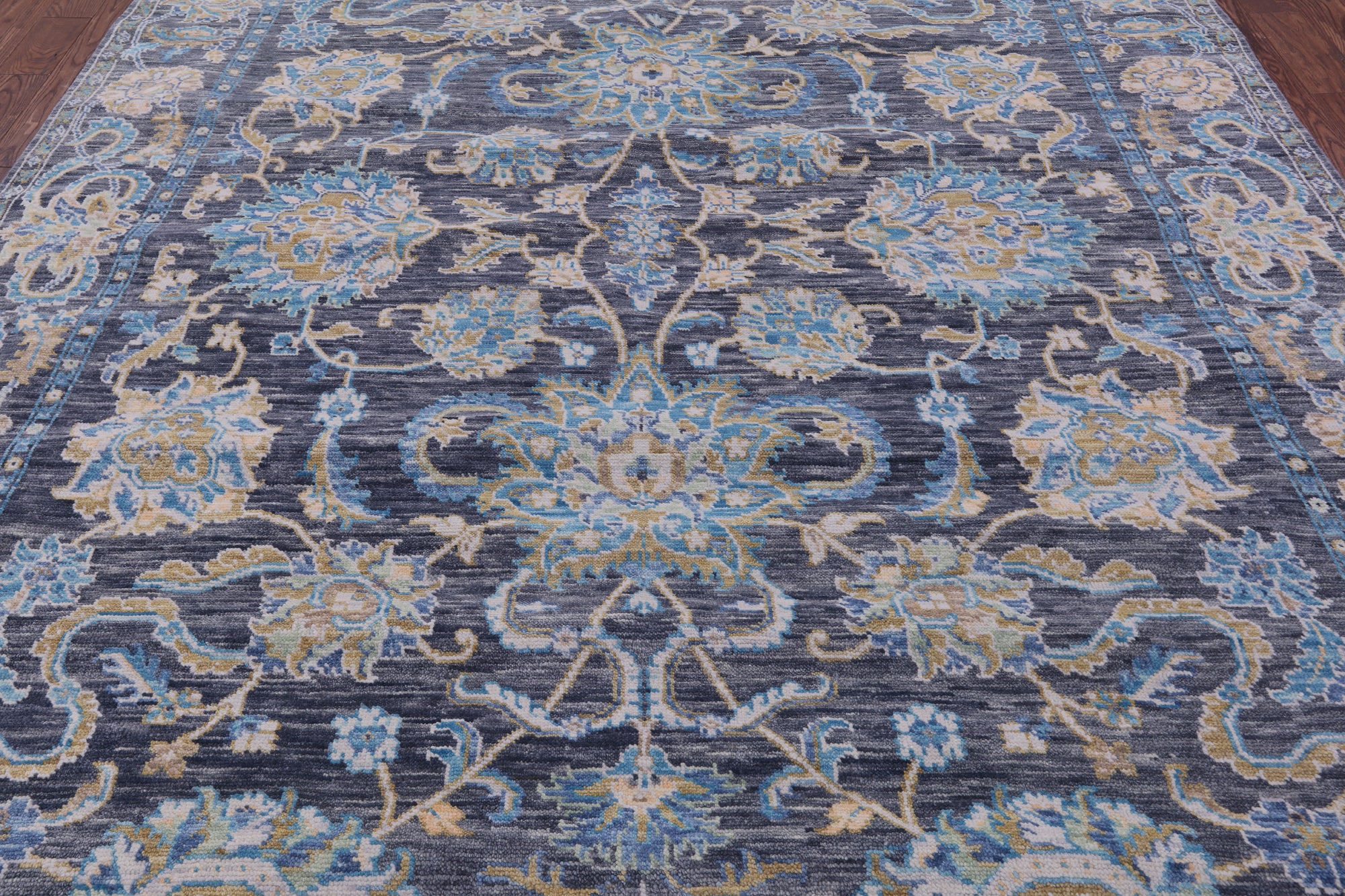 Grey Persian Tabriz Hand Knotted Wool Rug - 9' 2" X 12' 2" - Golden Nile