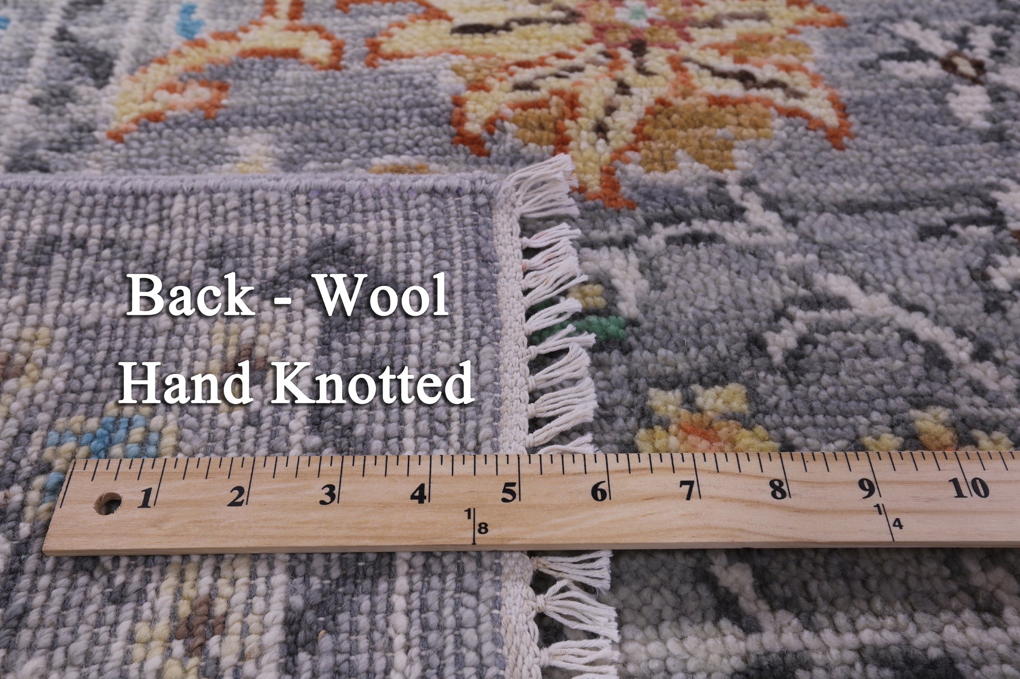 Grey Turkish Oushak Hand Knotted Wool Rug - 7' 11" X 9' 10" - Golden Nile