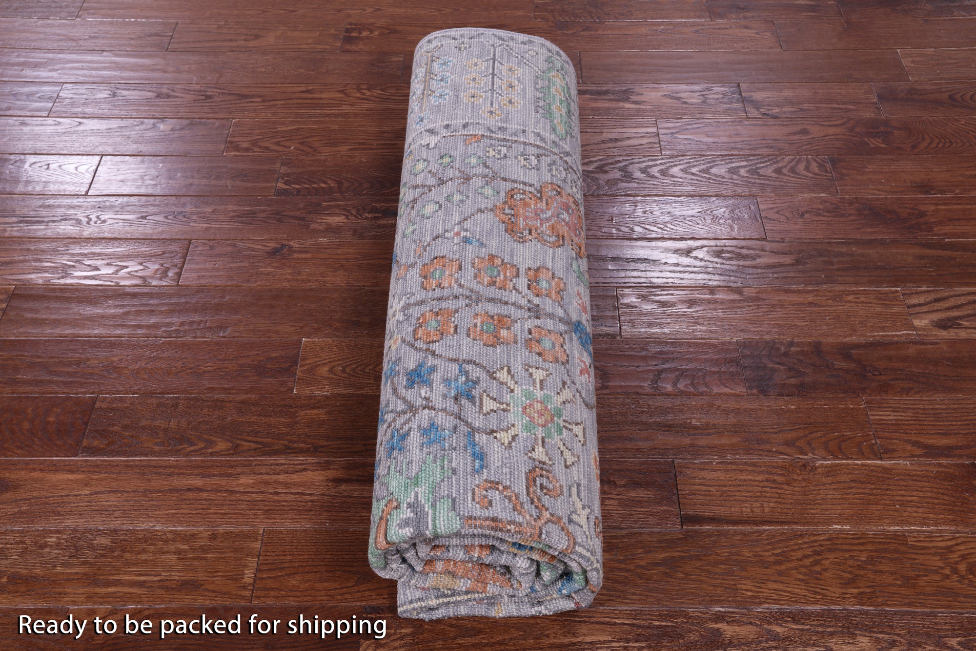 Grey Turkish Oushak Hand Knotted Wool Rug - 7' 11" X 9' 10" - Golden Nile
