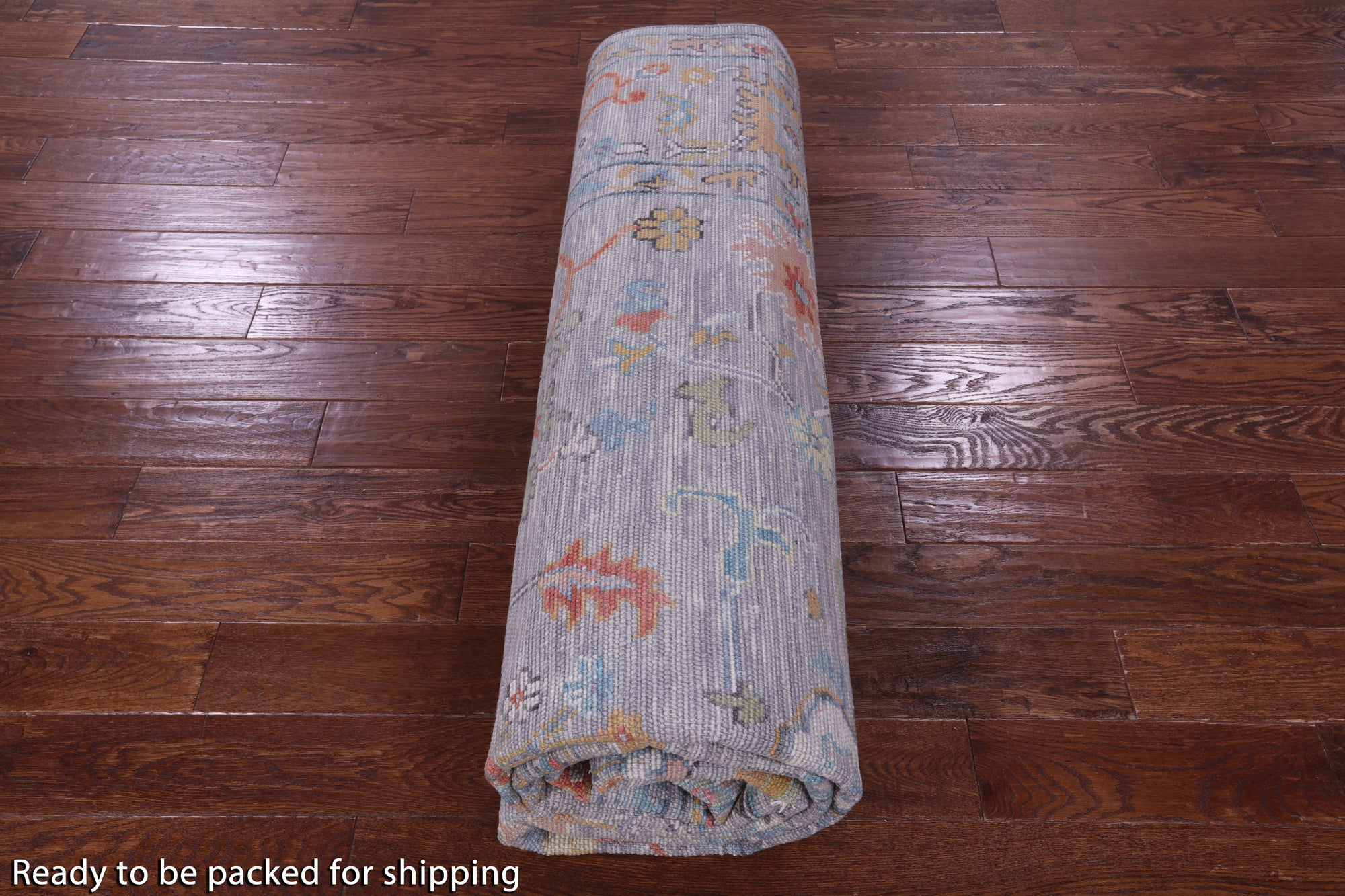 Grey Turkish Oushak Hand Knotted Wool Rug - 8' 7" X 11' 9" - Golden Nile