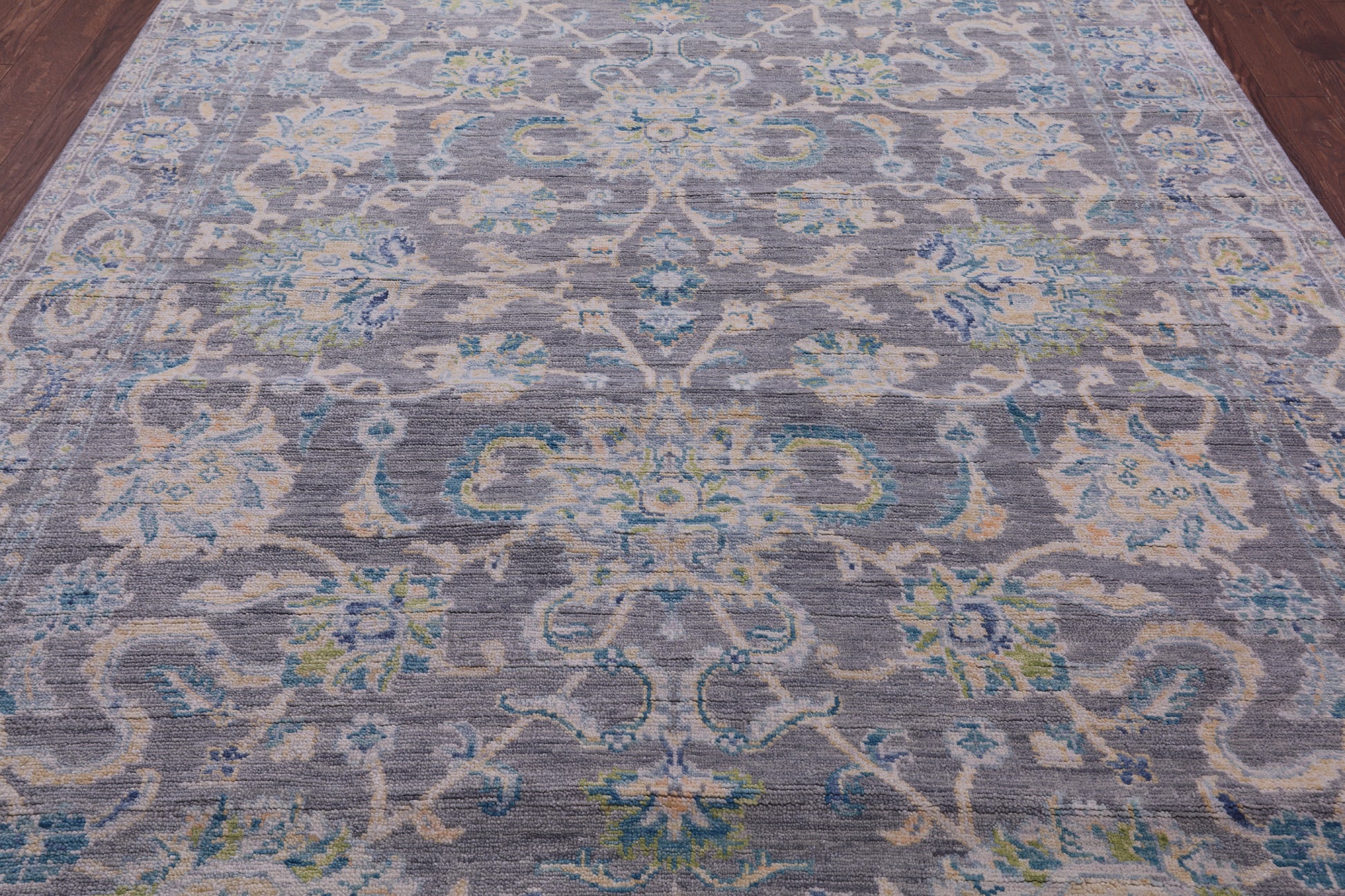 Grey Persian Tabriz Hand Knotted Wool Rug - 7' 11" X 10' 2" - Golden Nile