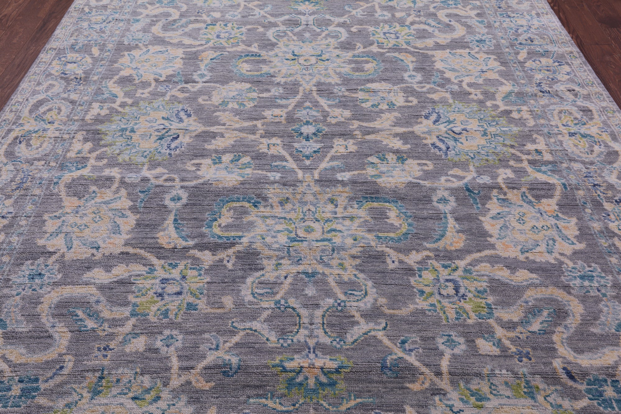 Grey Persian Tabriz Hand Knotted Wool Rug - 7' 11" X 10' 2" - Golden Nile