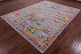 Grey Heriz Serapi Hand Knotted Wool Rug - 7' 11" X 10' 2" - Golden Nile