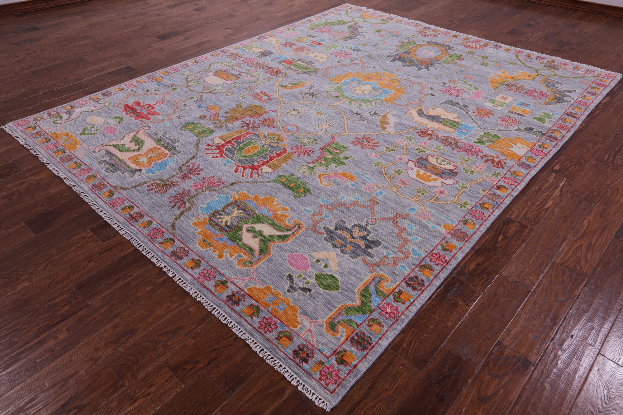 Grey Heriz Serapi Hand Knotted Wool Rug - 7' 11" X 10' 2" - Golden Nile