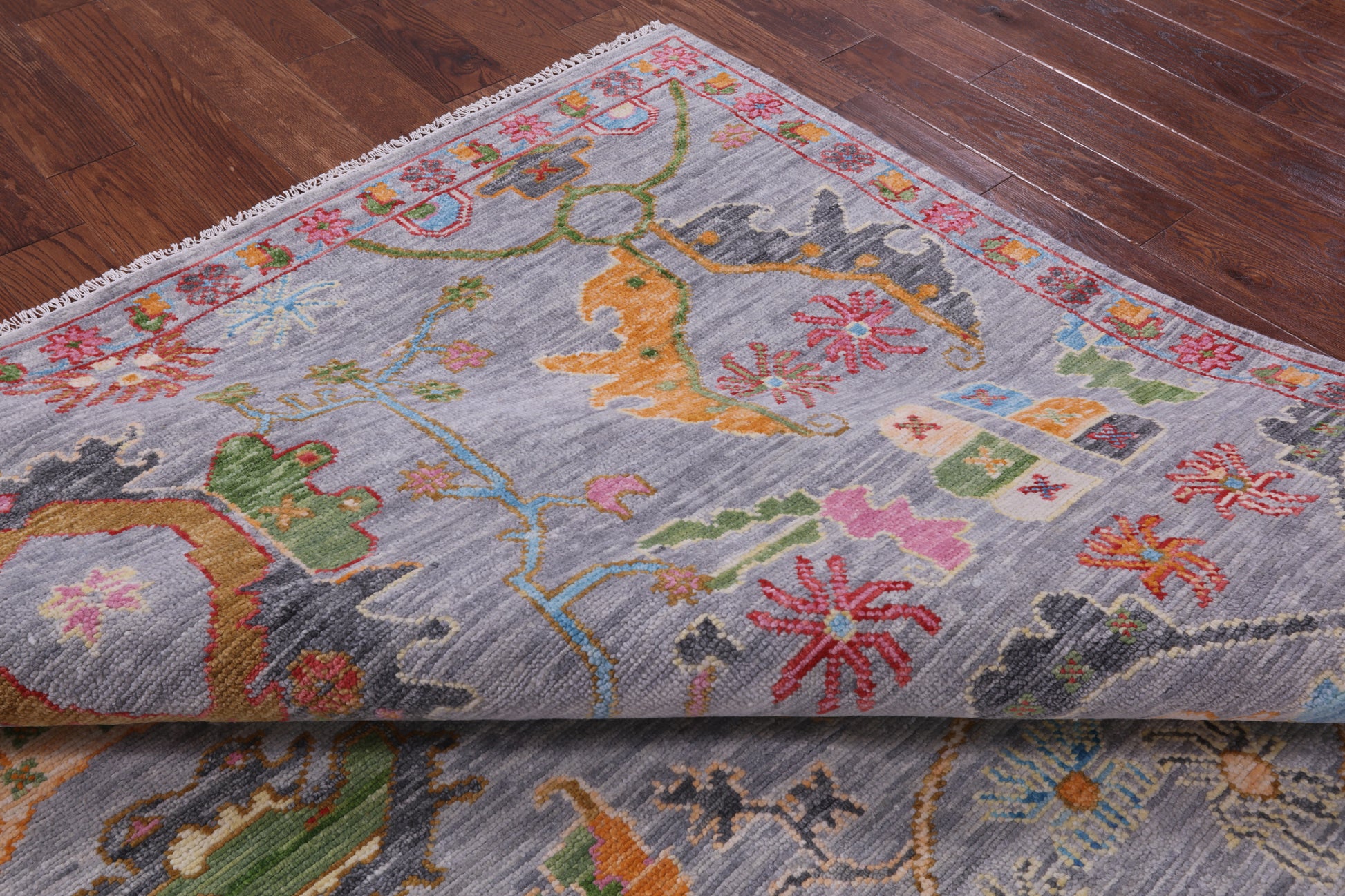 Grey Heriz Serapi Hand Knotted Wool Rug - 7' 11" X 10' 2" - Golden Nile