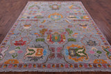 Grey Heriz Serapi Hand Knotted Wool Rug - 7' 11" X 10' 2" - Golden Nile