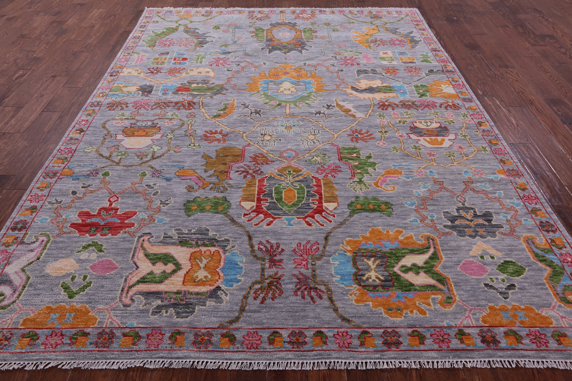 Grey Heriz Serapi Hand Knotted Wool Rug - 7' 11" X 10' 2" - Golden Nile
