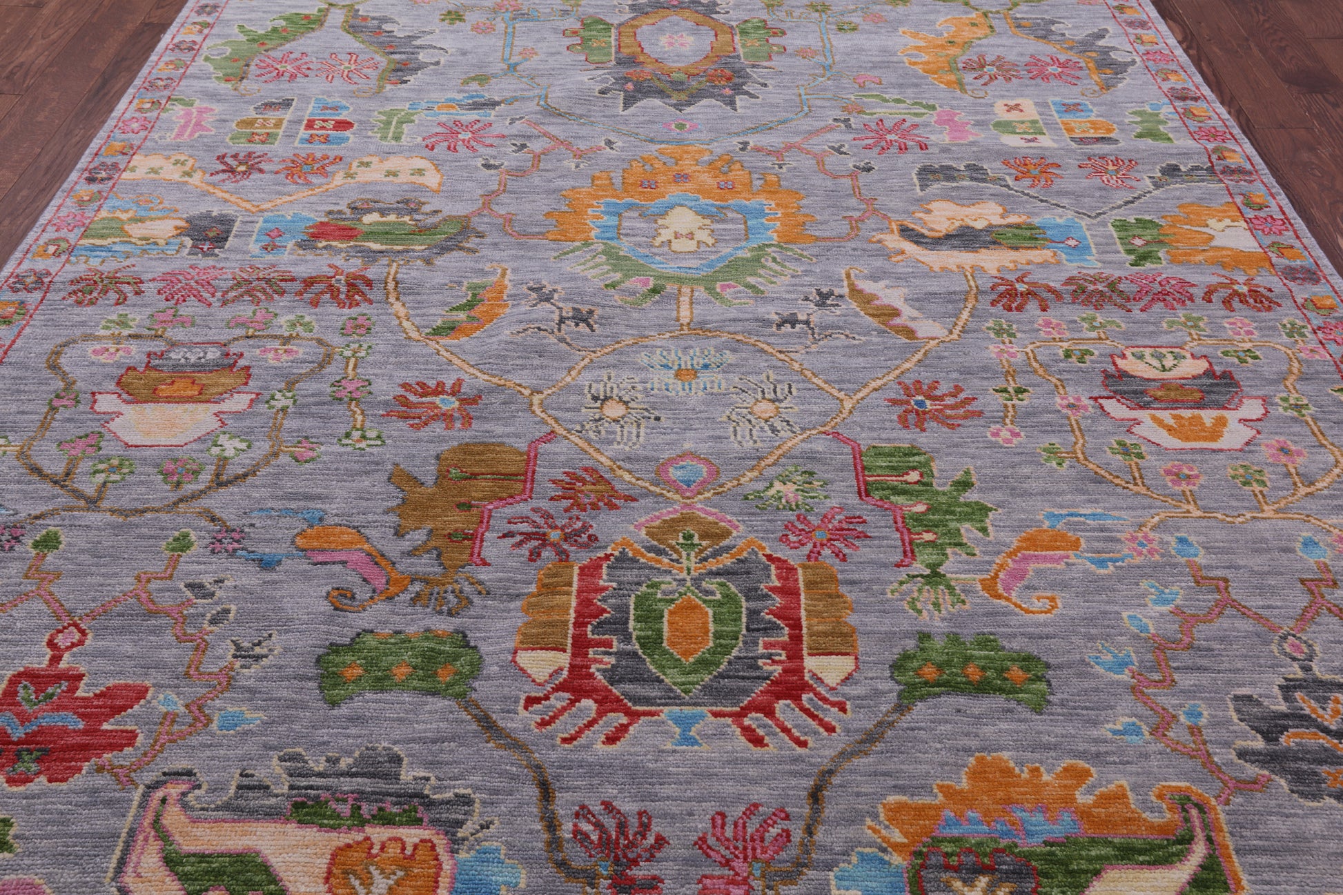 Grey Heriz Serapi Hand Knotted Wool Rug - 7' 11" X 10' 2" - Golden Nile