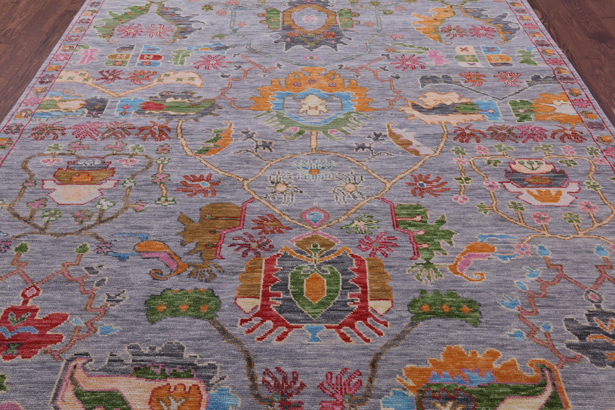 Grey Heriz Serapi Hand Knotted Wool Rug - 7' 11" X 10' 2" - Golden Nile