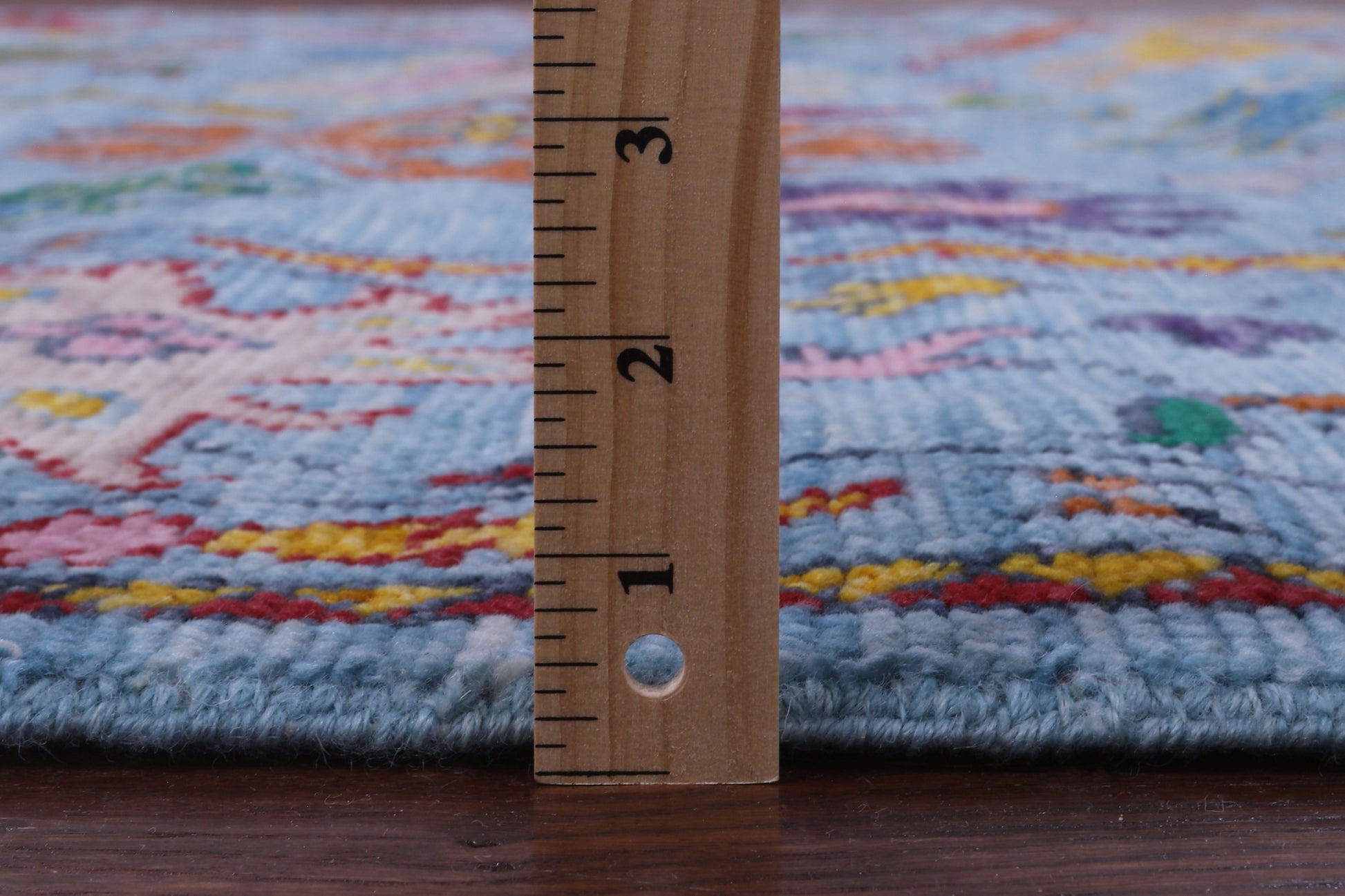 Blue Square Turkish Oushak Handmade Wool Rug - 9' 0" X 9' 0" - Golden Nile