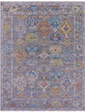 Grey Turkish Oushak Hand Knotted Wool Rug - 8' 1" X 10' 0" - Golden Nile