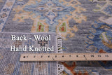 Grey Turkish Oushak Hand Knotted Wool Rug - 8' 1" X 10' 0" - Golden Nile