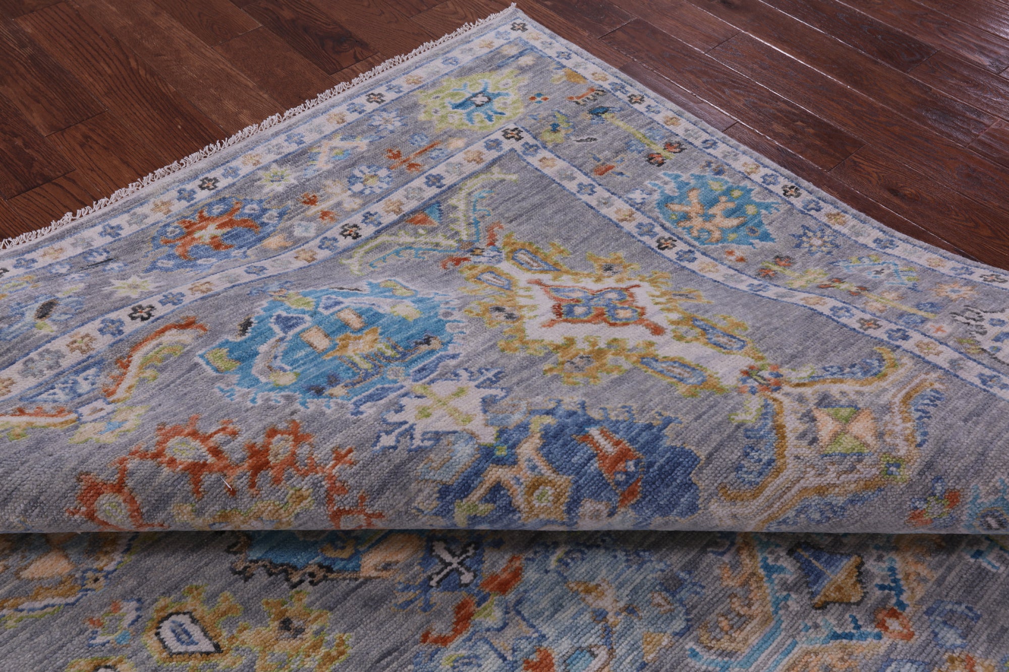 Grey Turkish Oushak Hand Knotted Wool Rug - 8' 1" X 10' 0" - Golden Nile