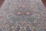 Grey Turkish Oushak Hand Knotted Wool Rug - 7' 11" X 9' 7" - Golden Nile