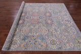 Grey Turkish Oushak Hand Knotted Wool Rug - 7' 11" X 9' 7" - Golden Nile